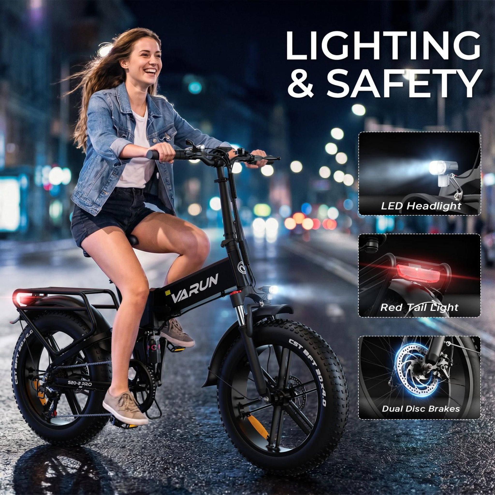 Voir la diapositive 6 : VARUN Vélo électrique pliable varun s20-2 pro