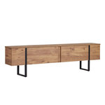 Habitat et Jardin Meuble TV en bois  Onera  - 180 x 30 x 50 cm - Pin Atlantique / Noir