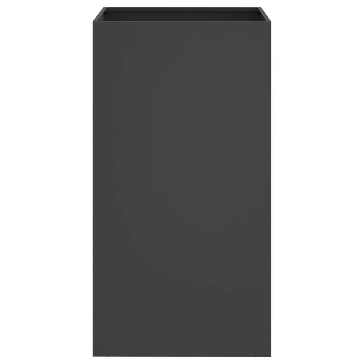 VIDAXL Jardiniere noir 42x38x75 cm acier