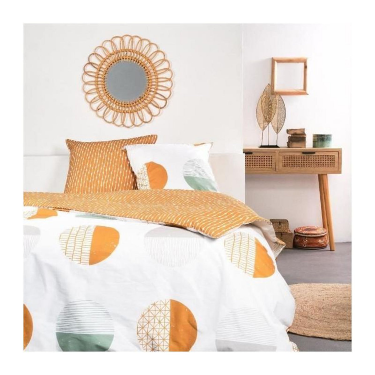 Today Parure de lit - TODAY - Sunshine - 119492 - 2 personnes - 260x240cm - Coton - Imprimé 11.57