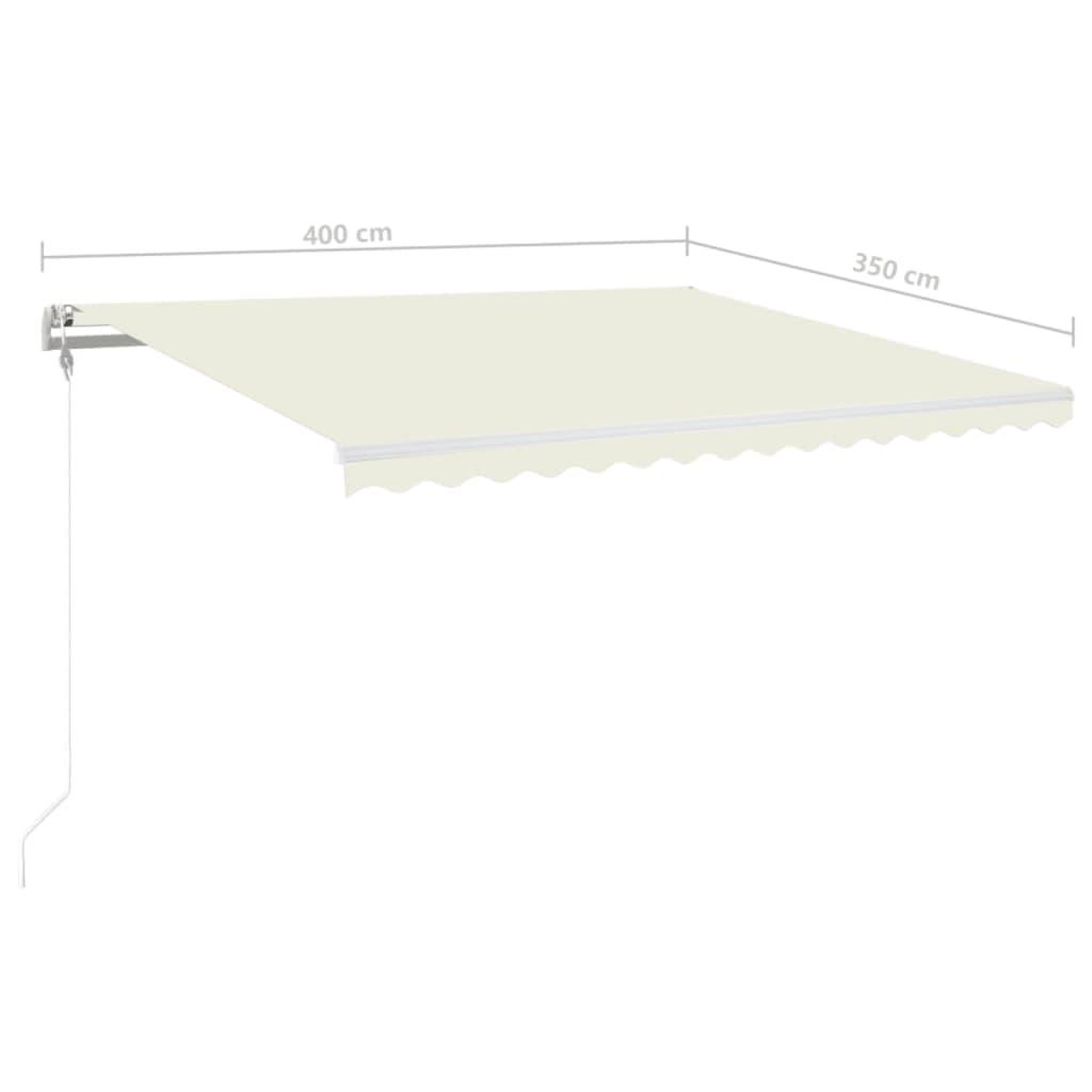 Voir la diapositive 6 : VIDAXL Auvent automatique avec capteur de vent et LED 400x350 cm Creme