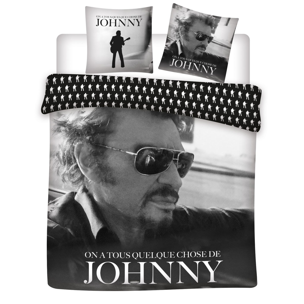 Parure housse de couette en coton JOHNNY HALLYDAY
