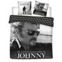 Voir la diapositive 2 : Parure housse de couette en coton JOHNNY HALLYDAY