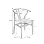 Voir la diapositive 4 : SWEEEK Lot de deux chaises vintage marron vieilli en bois d'hévéa avec assise en cordes et dossier arrondi