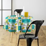 Paris Prix Nappe Toile Cirée Ronde  Citronnade  160cm Jaune