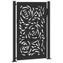 Voir la diapositive 2 : VIDAXL Portail de jardin noir 105x155 cm acier conception de flamme