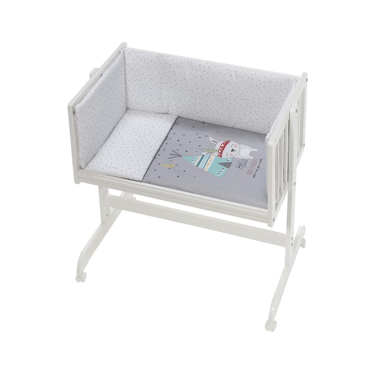 INTERBABY Berceau Cododo Tipi Oso-Gris : Confort et Sécurité pour Bébé