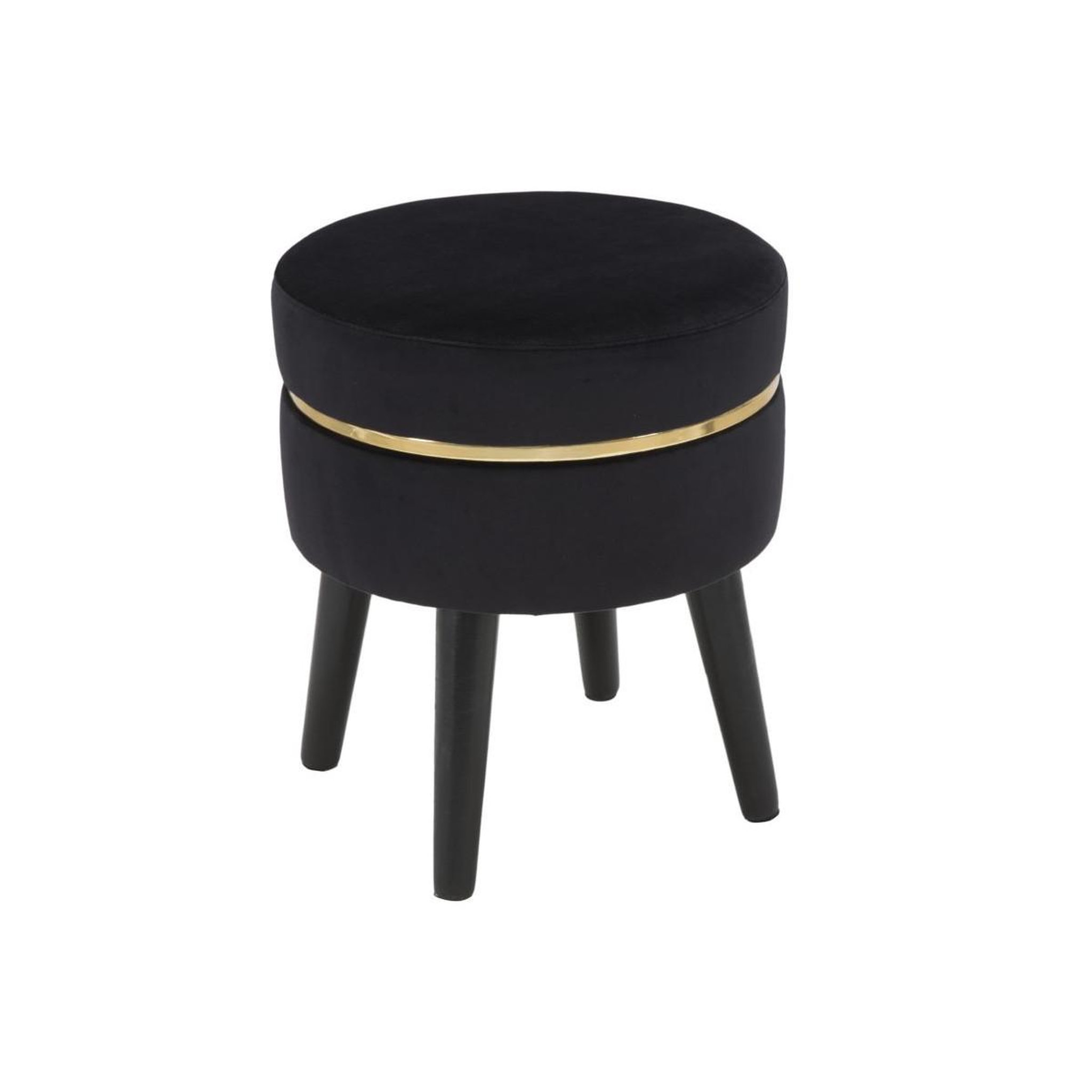 Paris Prix Tabouret design en velours  paris  40cm noir