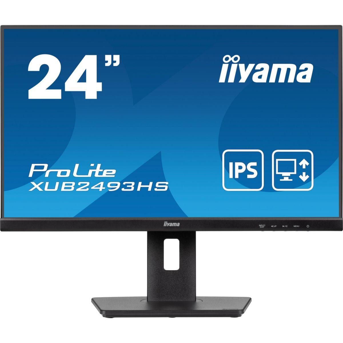 Iiyama Ecran PC PROLITE XUB2493HS-B6 24'' Plat IPS