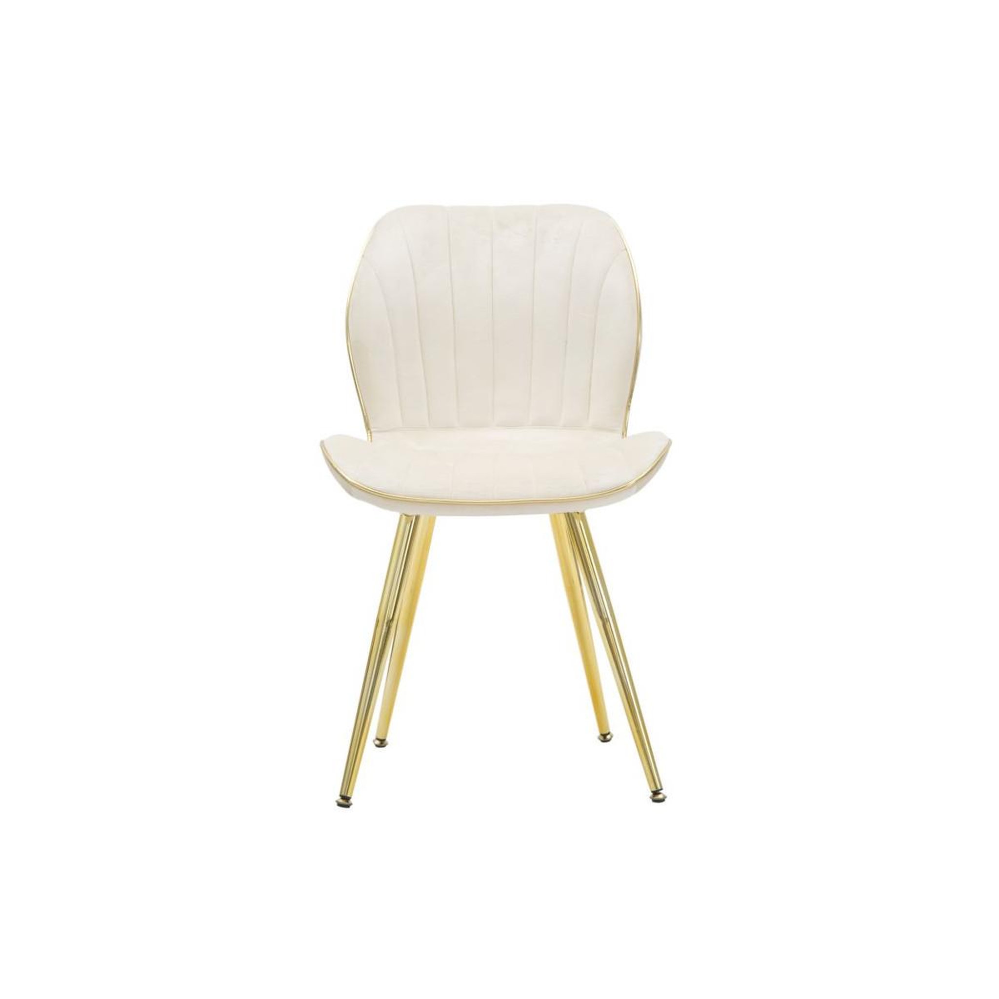 Voir la diapositive 3 : Paris Prix Lot de 2 chaises en tissu  paris  77cm crème & or