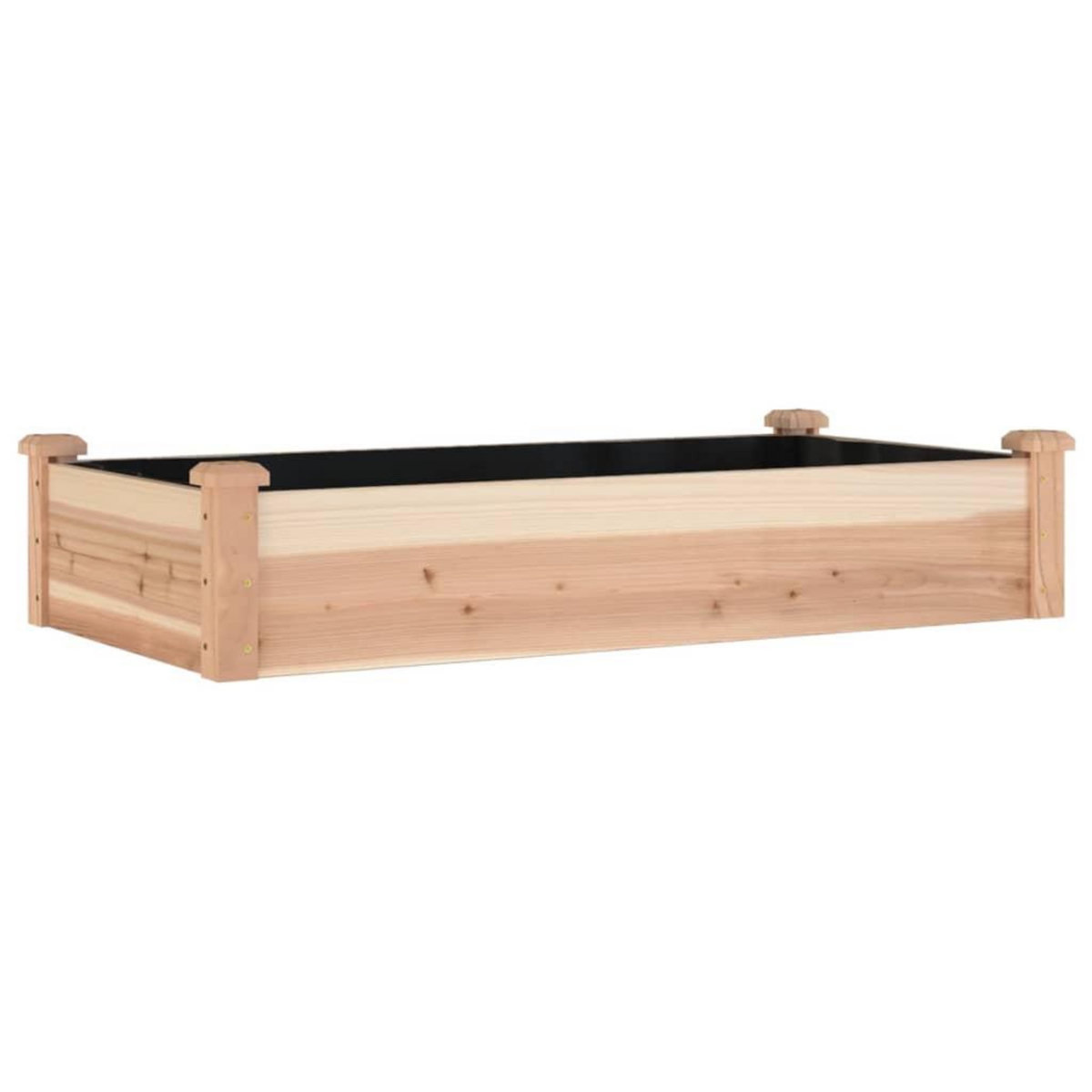 VIDAXL Lit sureleve de jardin doublure 120x60x25 cm bois massif sapin
