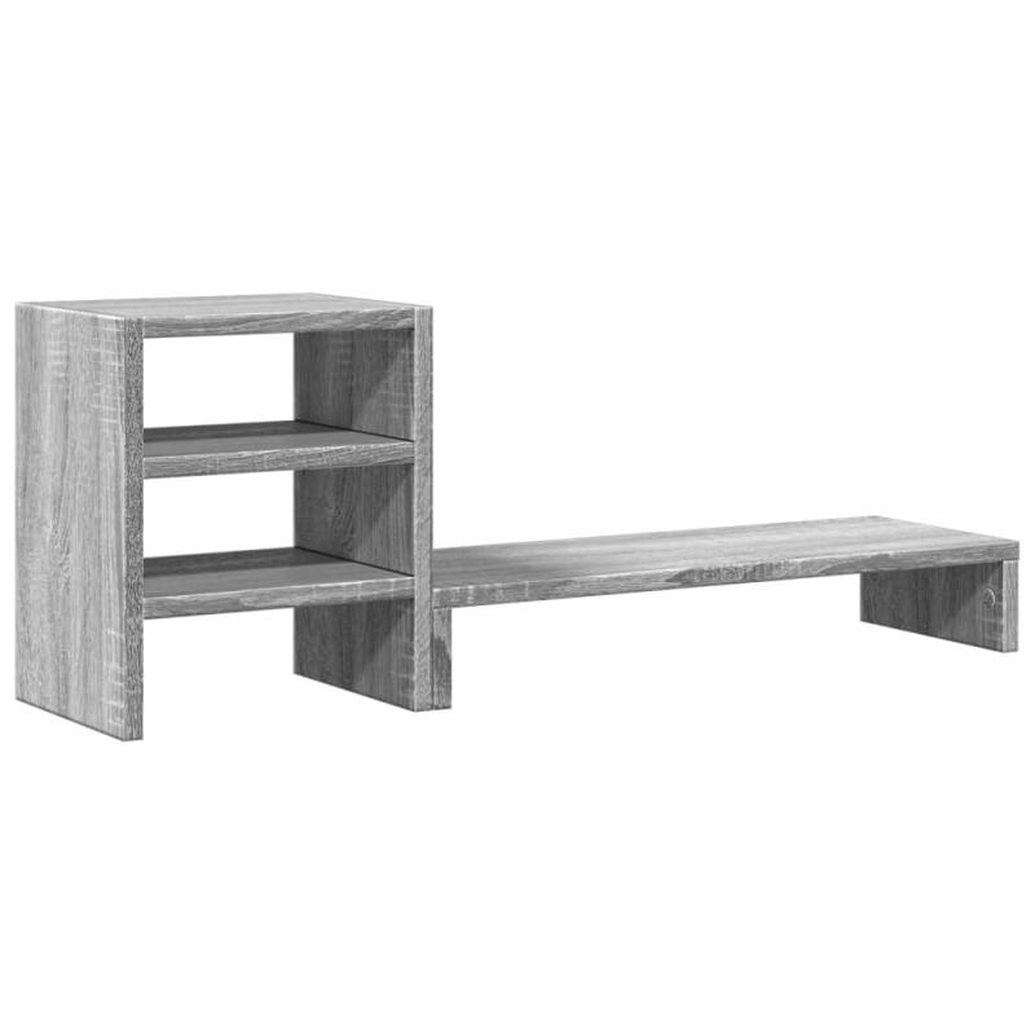 Voir la diapositive 2 : VIDAXL Support de moniteur et organisateur de bureau bois d ingénierie