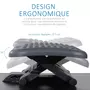 HOMCOM Repose-pieds ergonomique de bureau hauteur et inclinaison réglables 46L x 35l cm gris noir