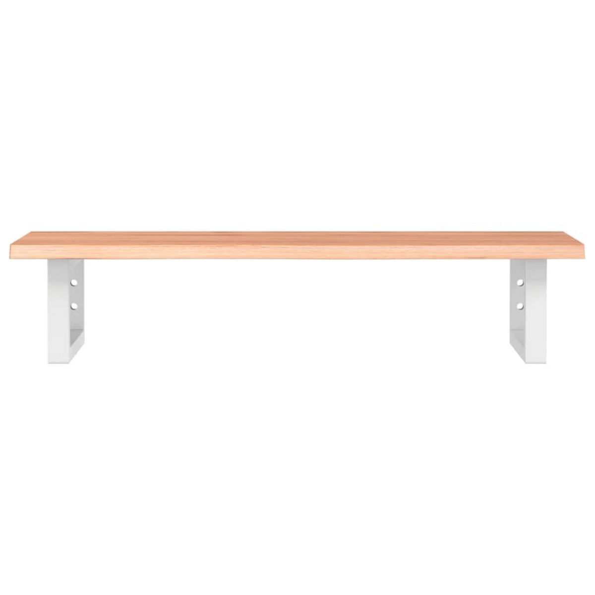 VIDAXL Etagere de vasque murale acier et bois de chene massif