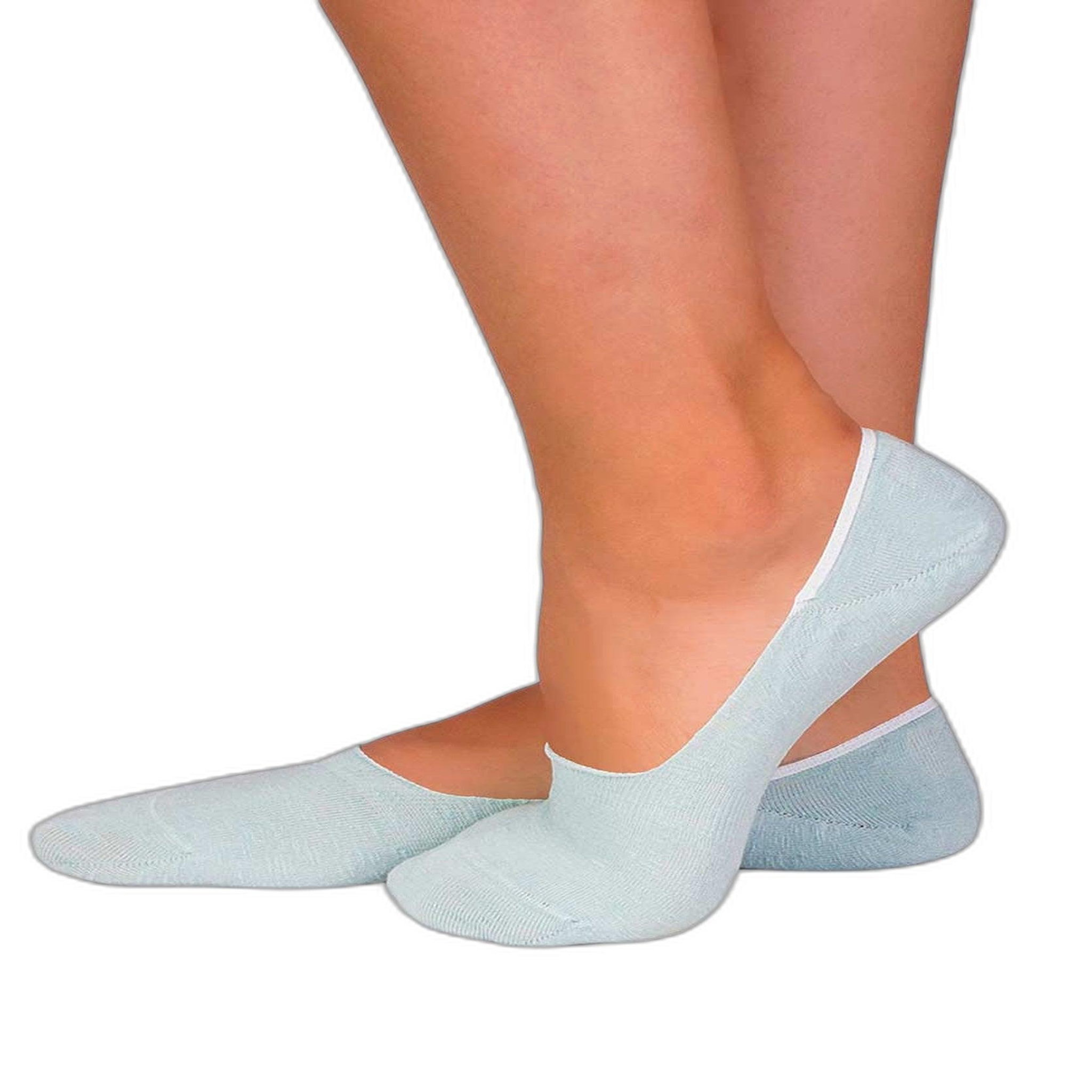 PIRIN HILL Protège-pieds en lin et coton unis bleu clair. Coloris disponibles : Bleu