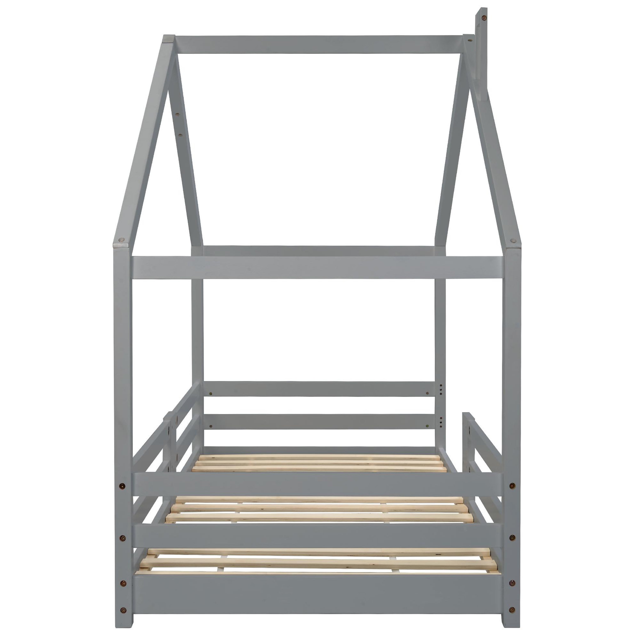 Voir la diapositive 6 : MERAX Lit cabane enfant 90 x 200 cm avec sommier