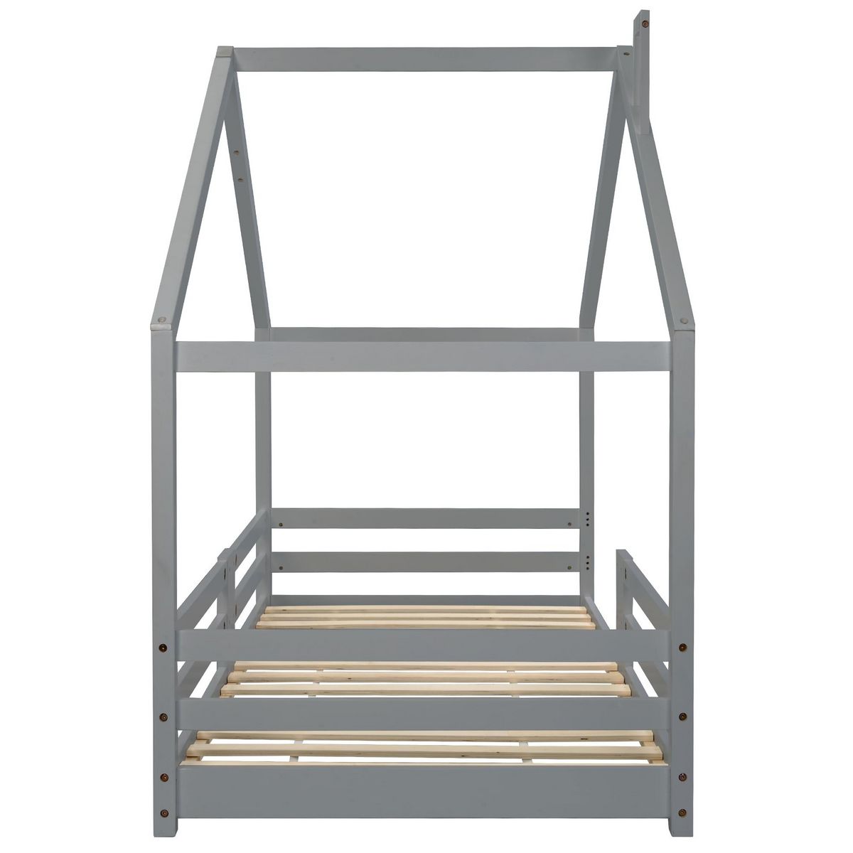 MERAX Lit cabane enfant 90 x 200 cm avec sommier