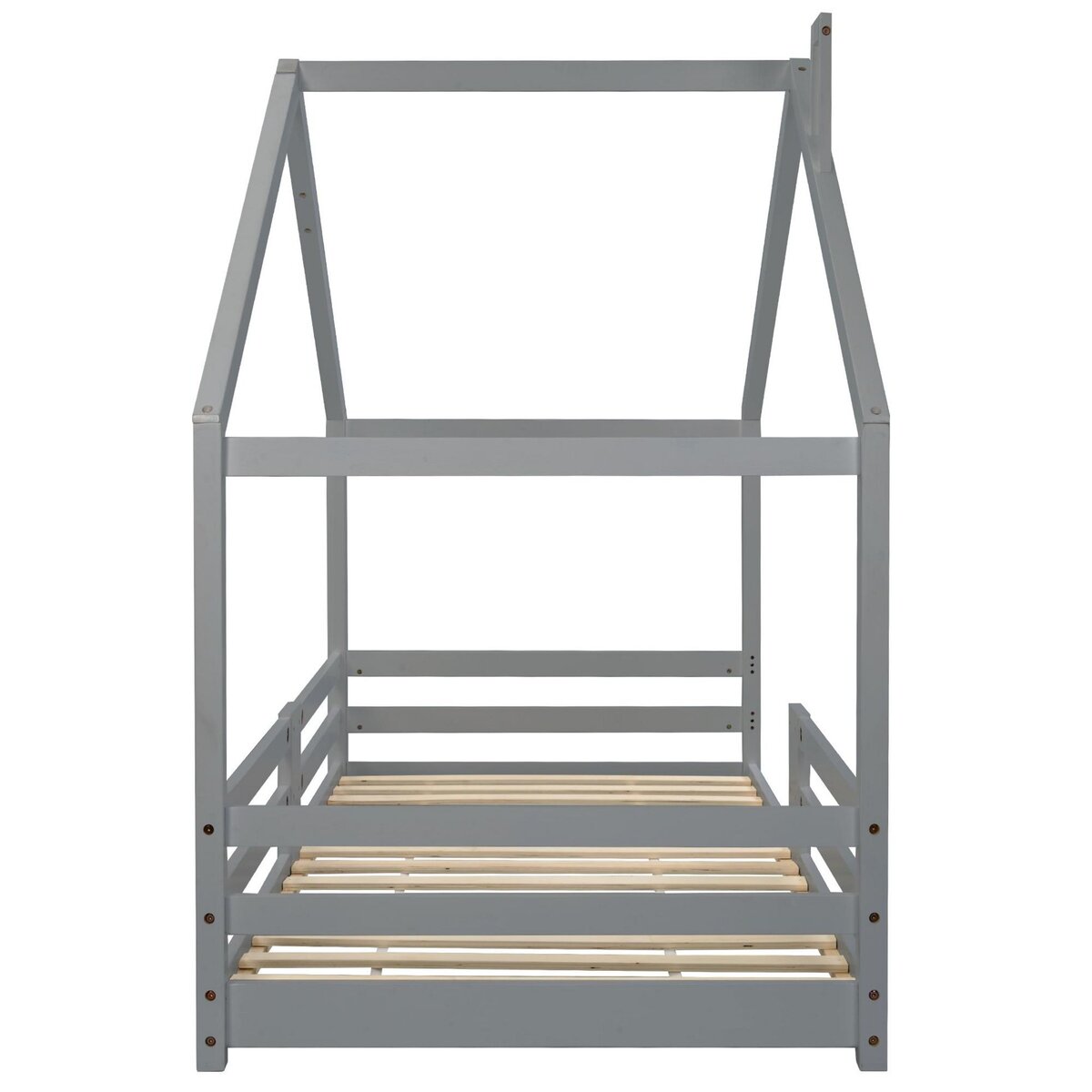 MERAX Lit cabane enfant 90 x 200 cm avec sommier