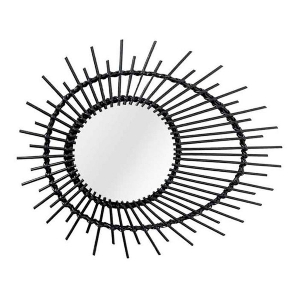 Paris Prix Miroir Mural Design en Rotin  Aina  58cm Noir