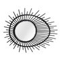 Voir la diapositive 1 : Paris Prix Miroir Mural Design en Rotin  Aina  58cm Noir