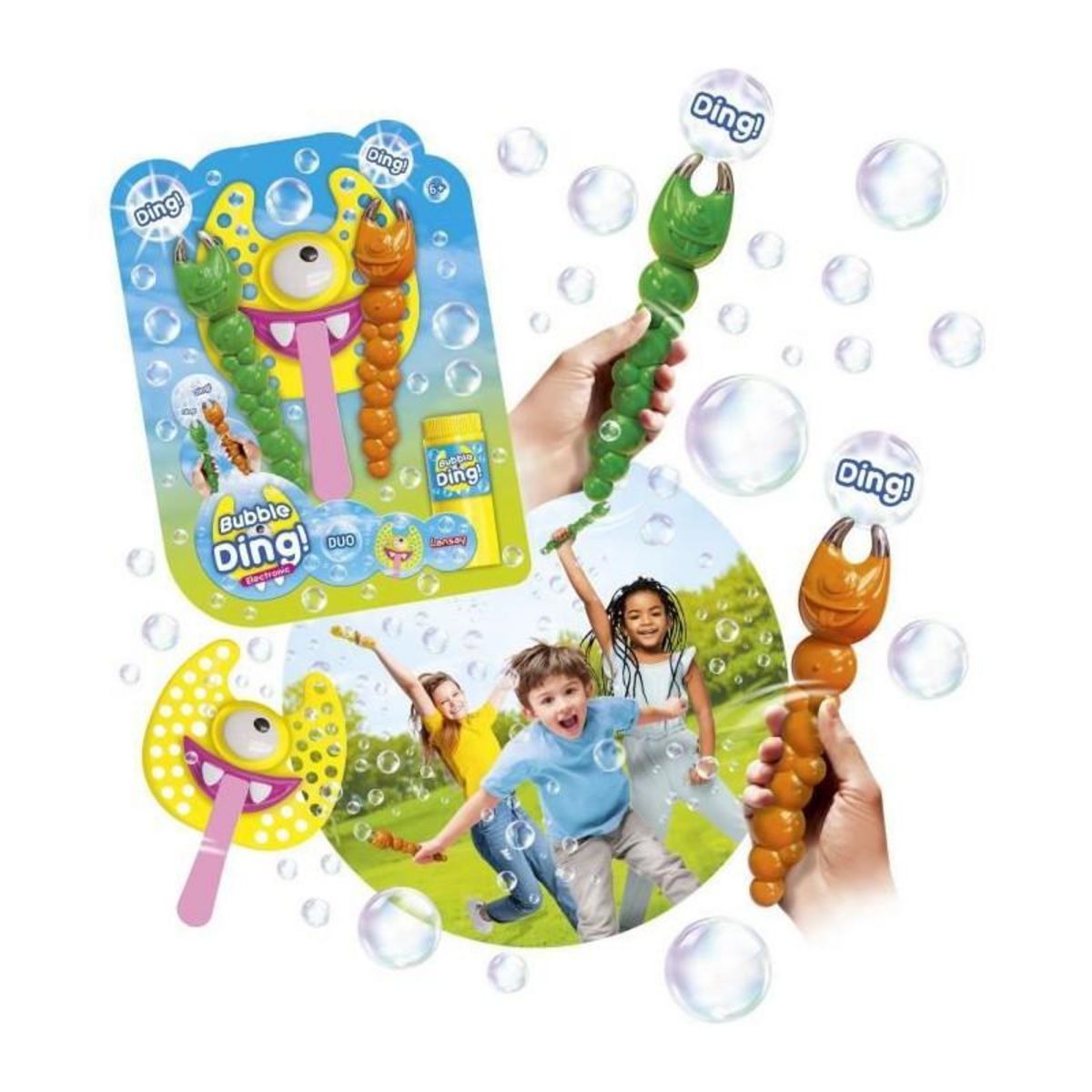 LANSAY Jeu bulles de savon - LANSAY - 25640 - Bulles Party - Bubble Ding Duo Electronic