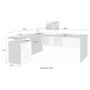Voir la diapositive 9 : Bureau d'angle droit 3 tiroirs 180 cm VASTO