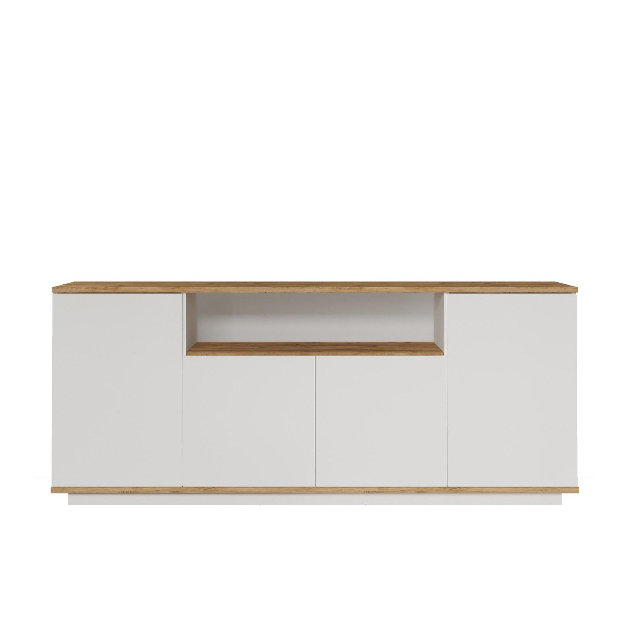 Habitat et Jardin Buffet en bois  fr15  - 180 x 44 x 75 cm - pin atlantique blanc