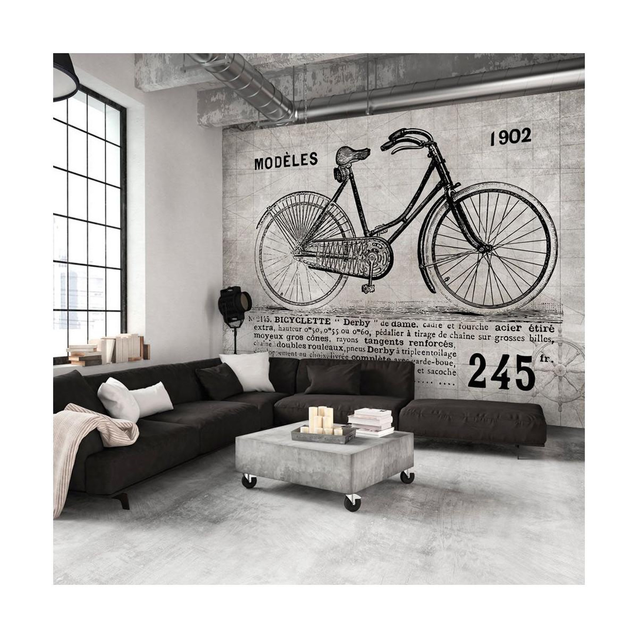 Voir la diapositive 1 : Paris Prix Papier peint  bicycle vintage
