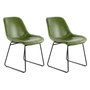 Voir la diapositive 1 : Paris Prix Lot de 2 Chaises Design  Cora  81cm Vert