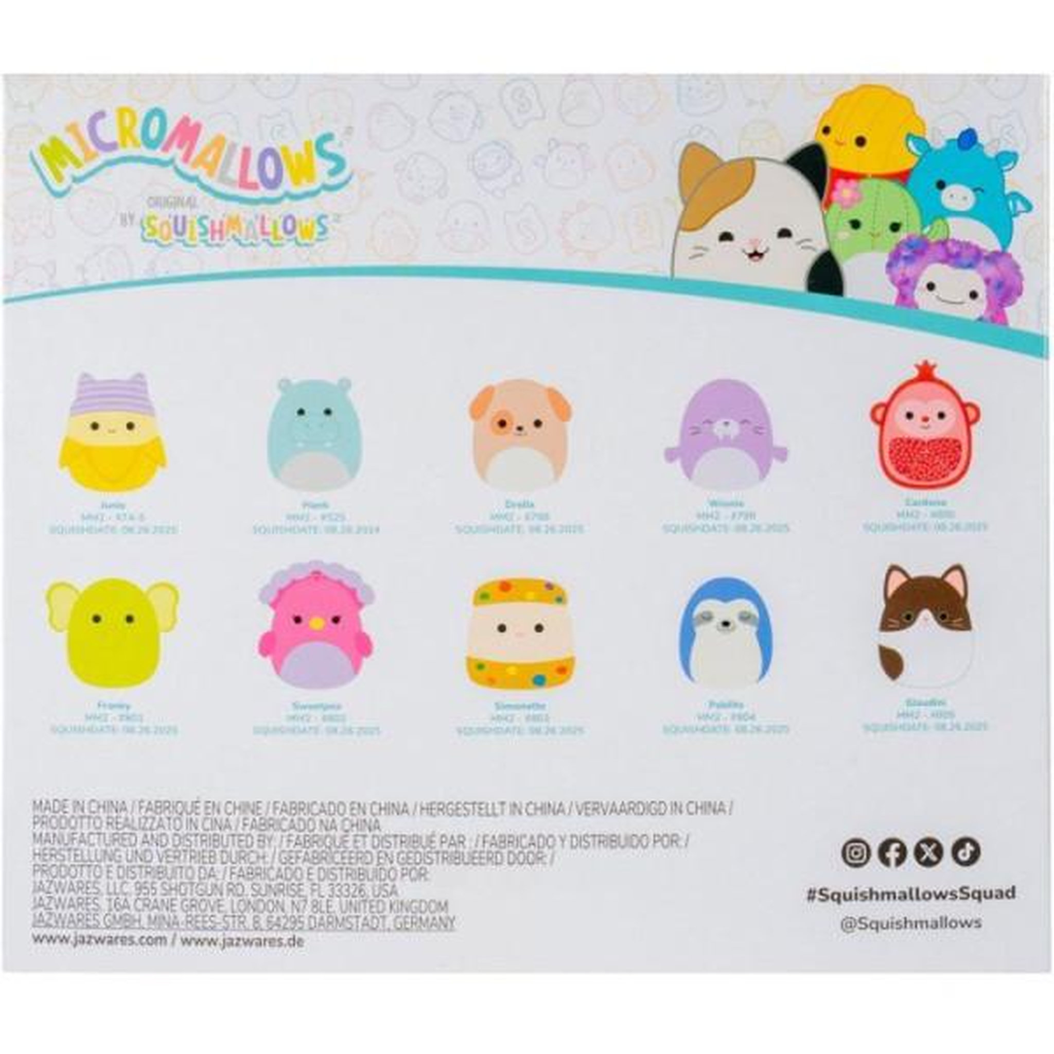 Voir la diapositive 3 : SQUISHMALLOWS Coffret peluches miniatures - SQUISHMALLOWS - Micromallows - 10 pieces - 6,5 cm
