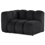 LISA DESIGN Debbie - module d'assise gauche en tissu texturé. Coloris disponibles : Marron, Rose, Beige, Gris, Vert, Noir, Orange, Bleu