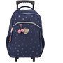 Voir la diapositive 1 : Milky Kiss Sac à dos à roulettes bleu paillettes coeurs