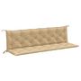 Voir la diapositive 2 : VIDAXL Coussins de banc de jardin lot de 2 beige melange tissu