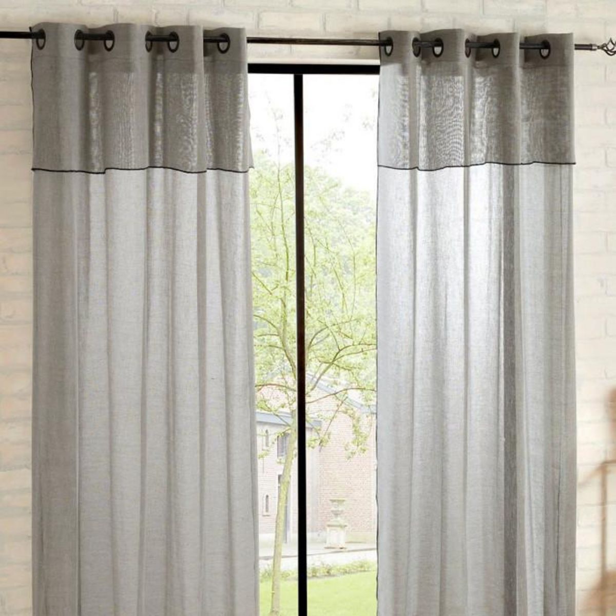 ATMOSPHERA Rideau Voilage à Oeillets  Fred  140x240cm Kaki