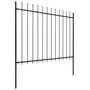 Voir la diapositive 2 : VIDAXL Cloture de jardin avec dessus en lance Acier 3,4 x 1,5 m Noir