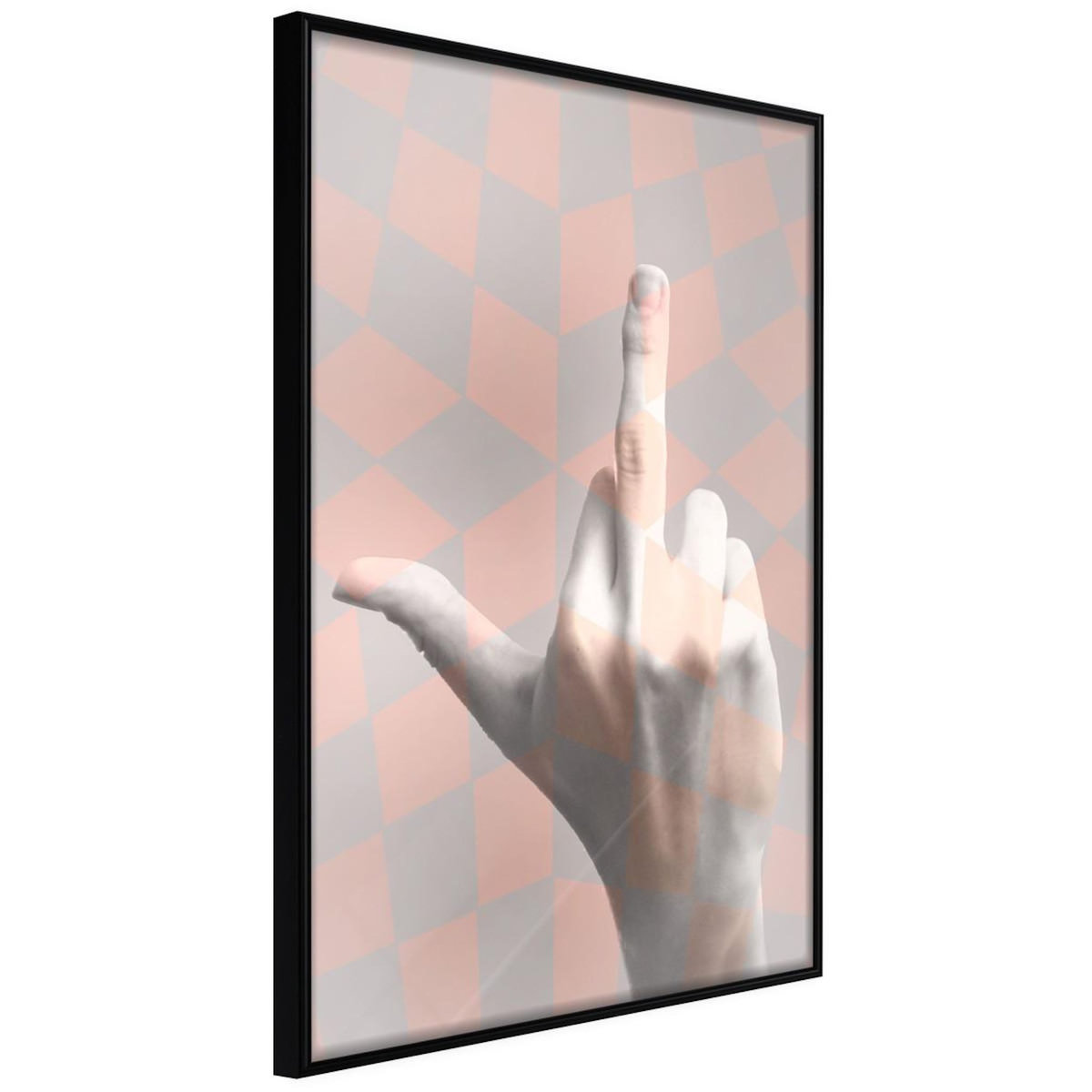 Paris Prix Affiche Murale Encadrée  Middle Finger