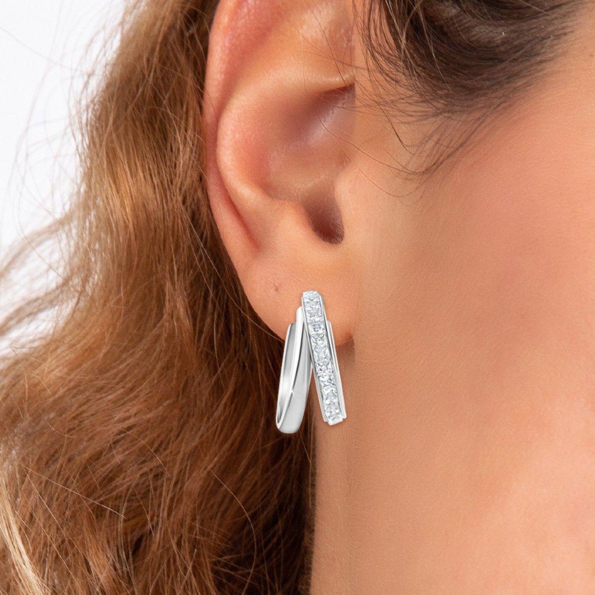 Voir la diapositive 2 : SC CRYSTAL Boucles d'oreilles par SC Crystal ornées de Cristaux scintillants