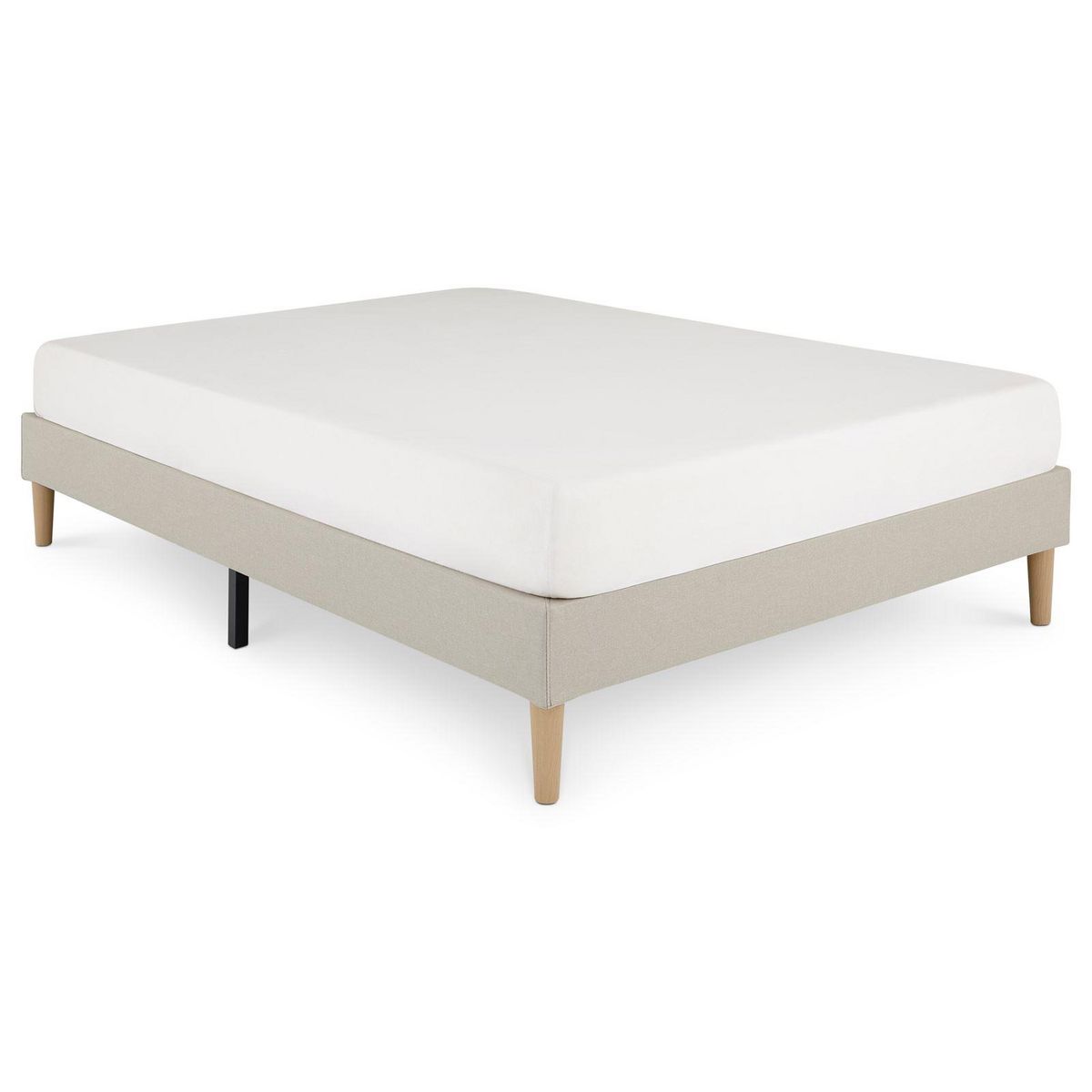 IDIMEX Sommier tapissier BREST 160 x 200 cm revêtement tissu