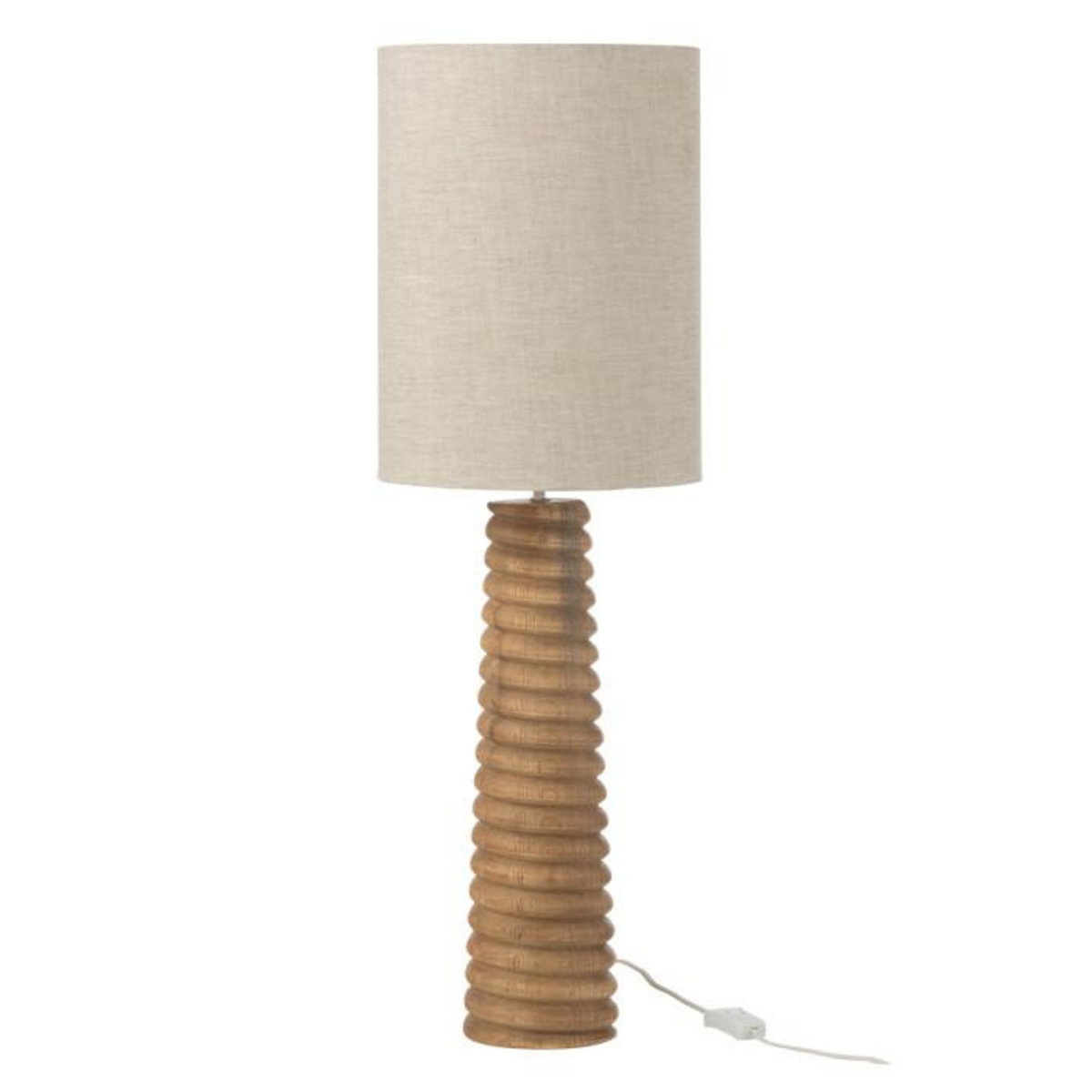 Paris Prix Lampe à Poser Filetage en Bois  Ailanthus  85cm Naturel