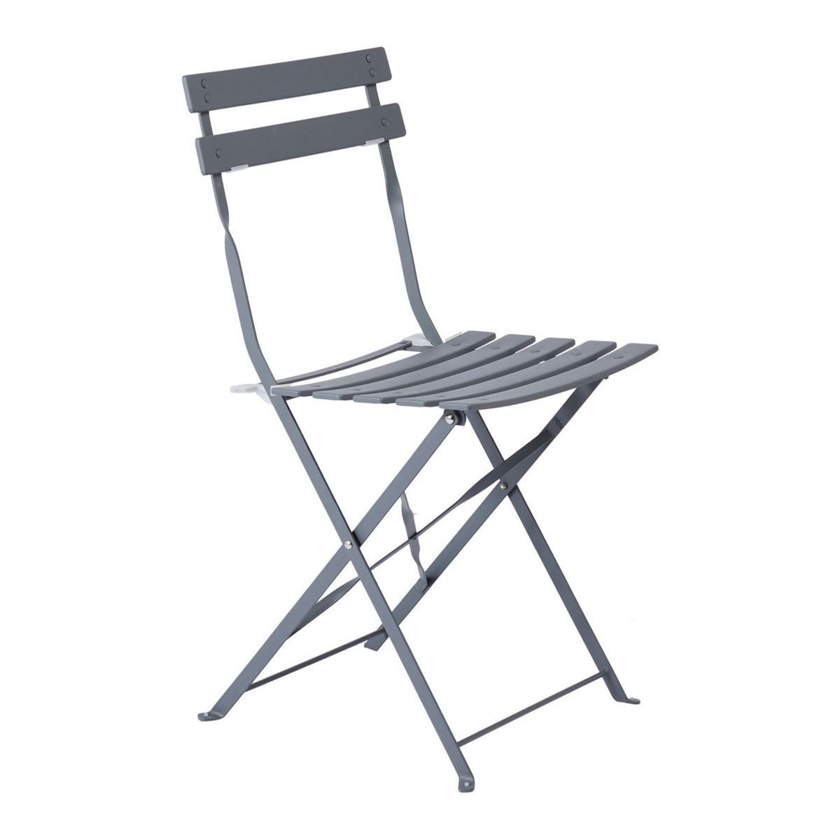 GARDENSTAR Chaise de jardin pliante acier gris anthracite POP