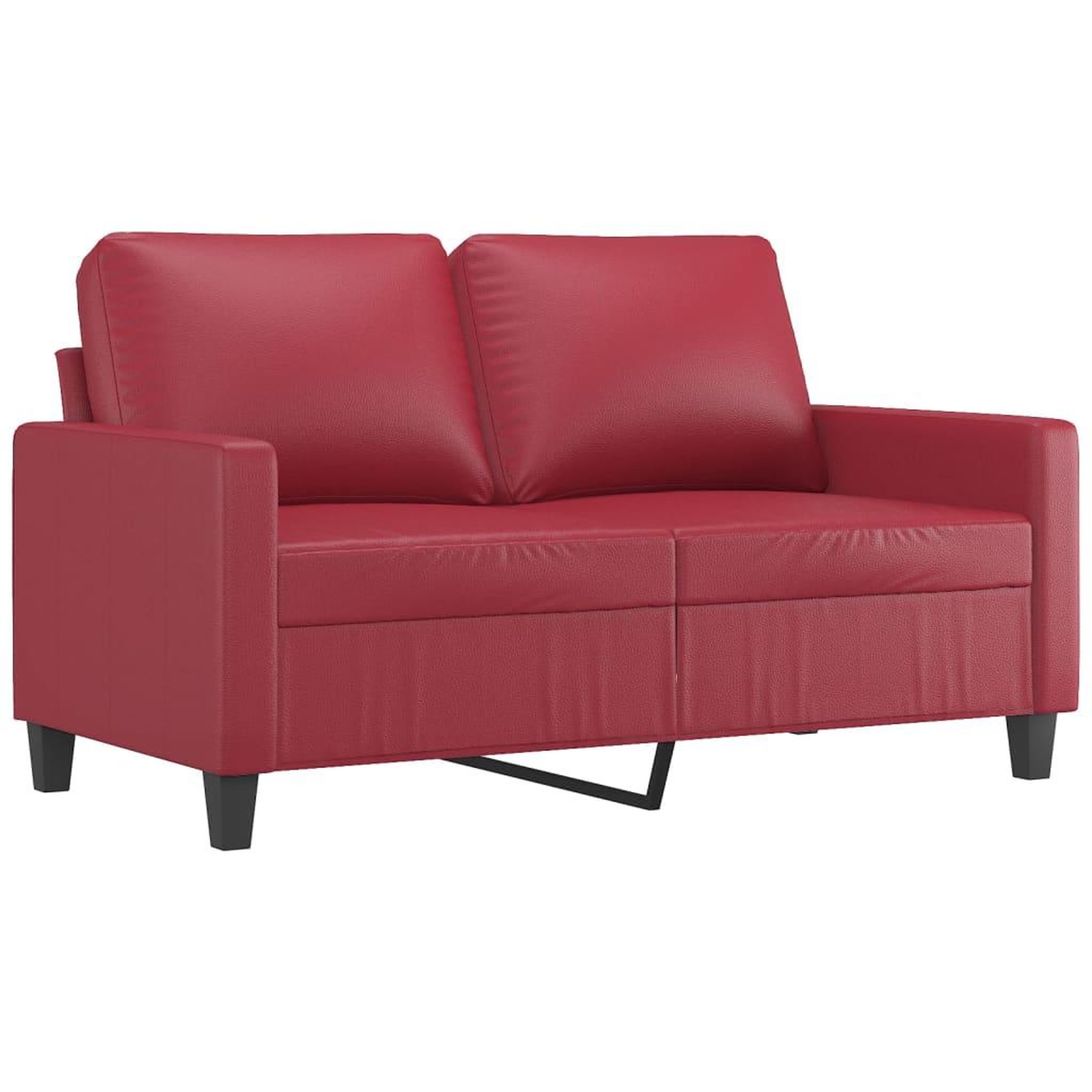 Voir la diapositive 3 : VIDAXL Ensemble de canapes 2 pcs et coussins Rouge bordeaux Similicuir