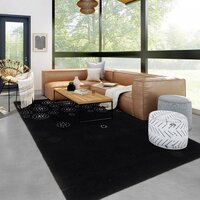 IMPALO Tapis salon Fait main ANTIKA Ecru 200x300 en laine idéal