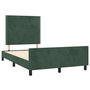 Voir la diapositive 4 : VIDAXL Cadre de lit sans matelas vert fonce 120x200 cm velours