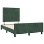 Voir la diapositive 4 : VIDAXL Cadre de lit sans matelas vert fonce 120x200 cm velours