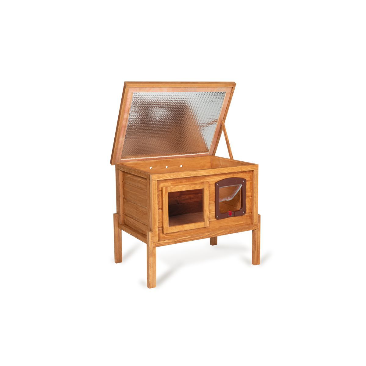 Jardikt Niche autochauffante en bois pour chat