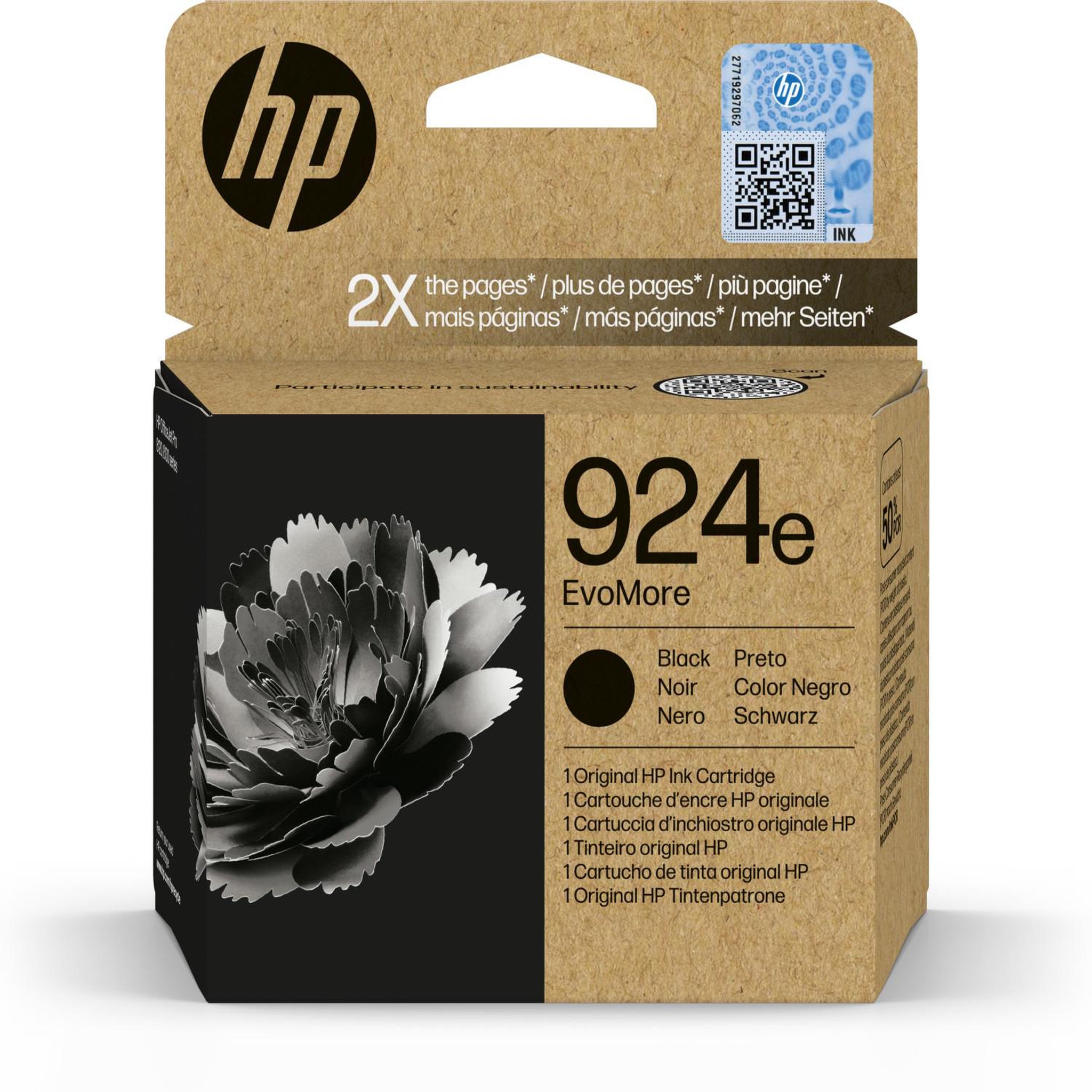 HP Hp 924e cartouche d'encre authentique noir evomore