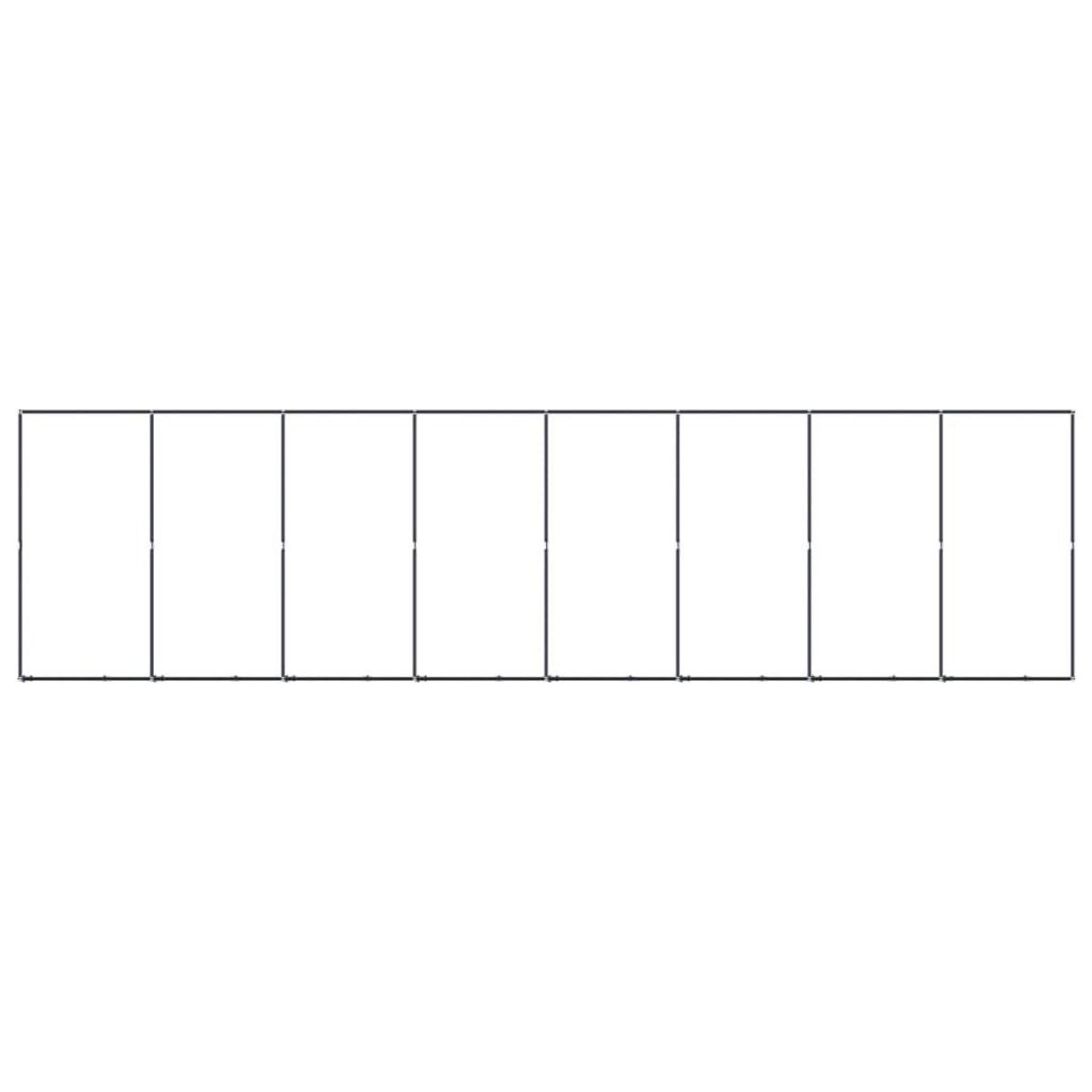 VIDAXL Chenil d'exterieur pour chiens Acier 14,75 m²