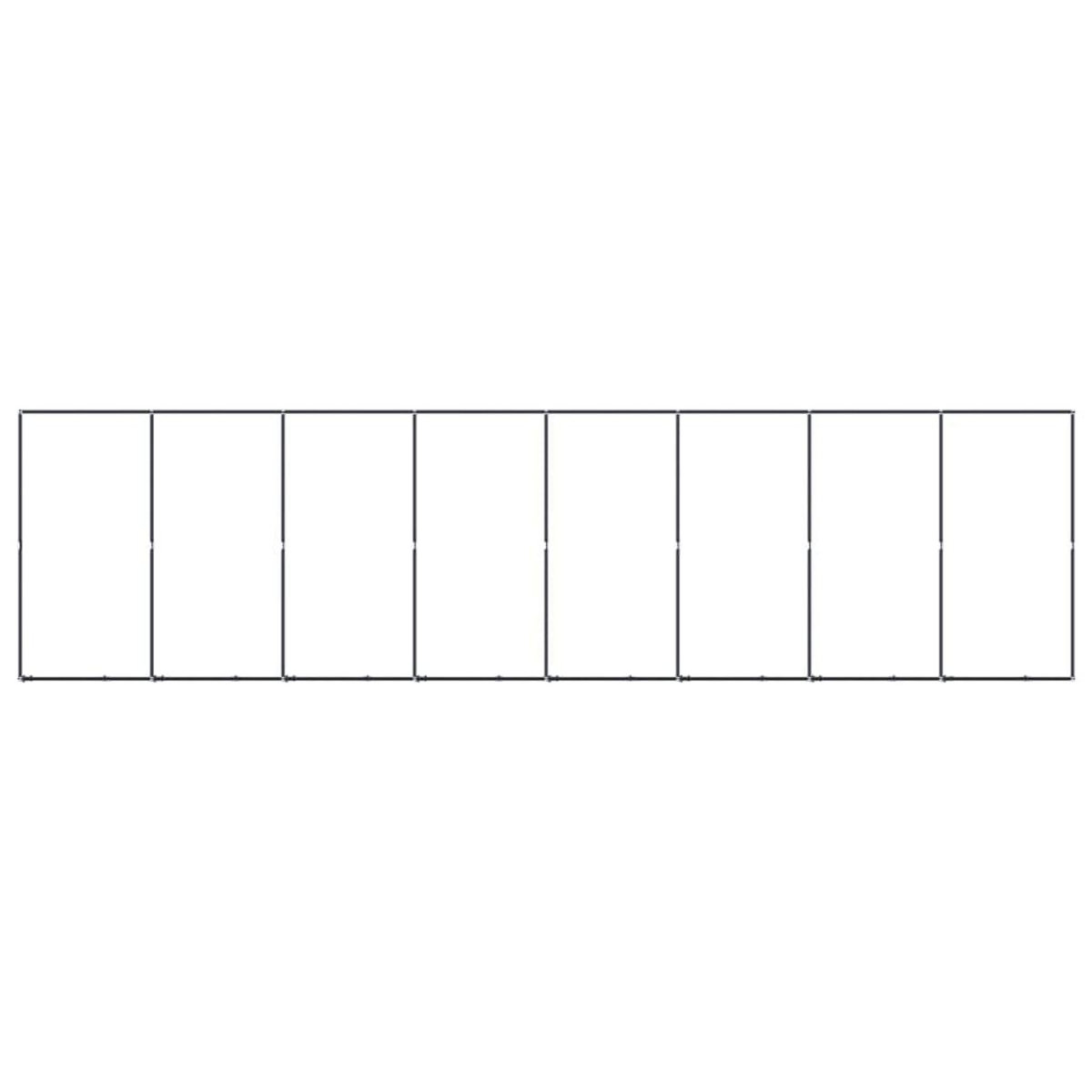 VIDAXL Chenil d'exterieur pour chiens Acier 14,75 m²