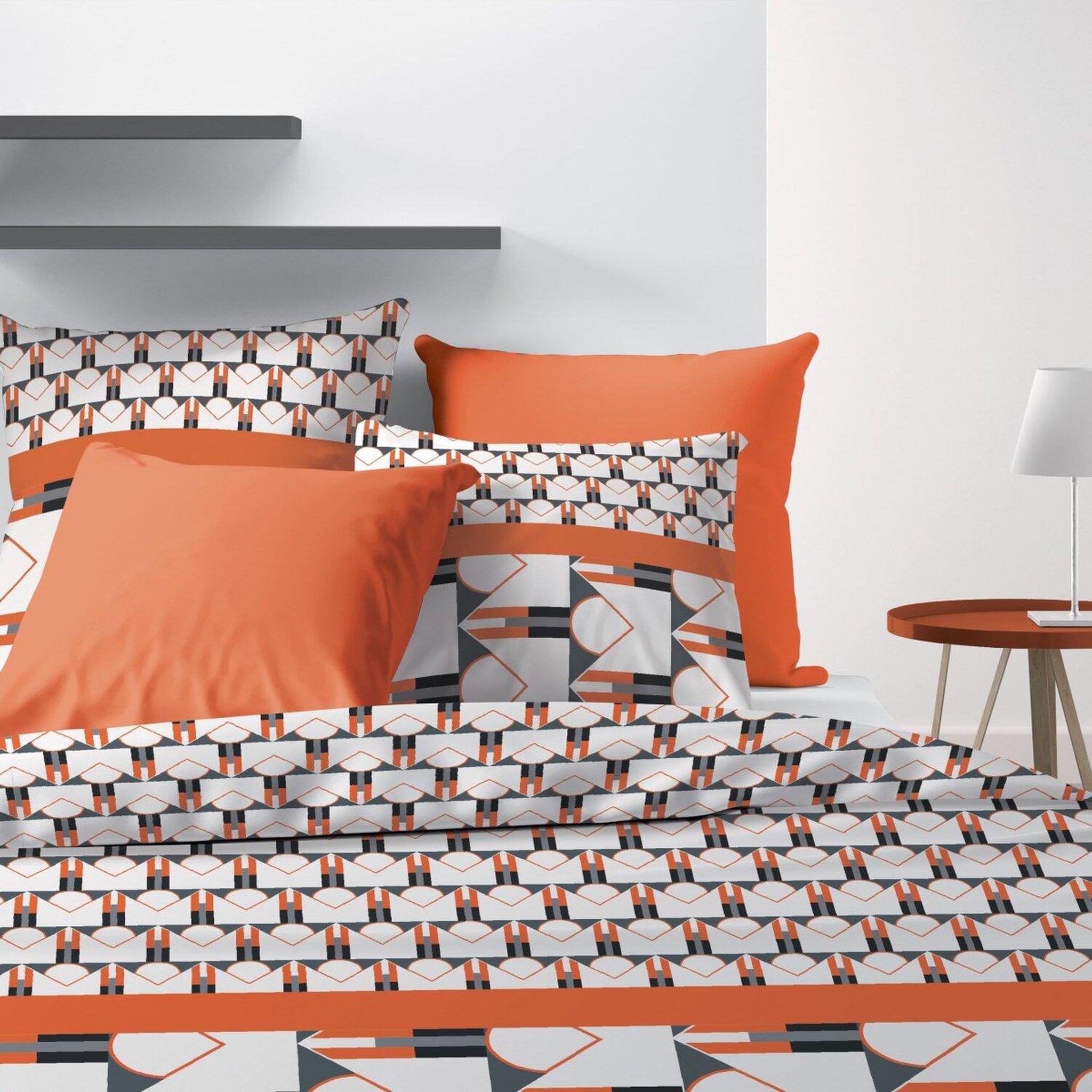 Voir la diapositive 5 : Les Ateliers du Linge Parure housse de couette 100%microfibre 60gsm arrow