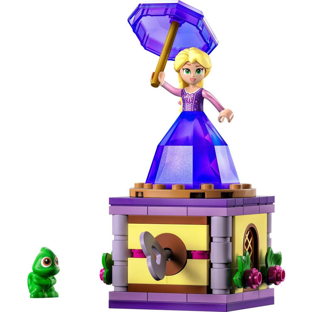 LEGO Disney Princess 43214 Raiponce tourbillonnante , Jouet de Construction avec Mini-Poupée Robe Diamant et Figurine Pascal le Caméléon